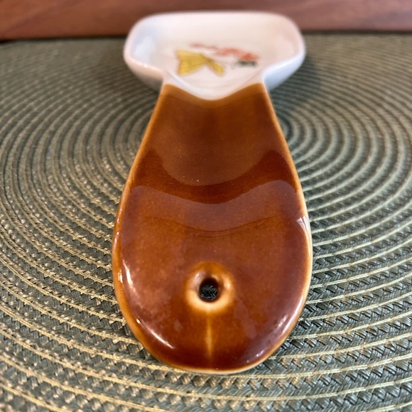 Otagiri "Butterfly Bloom" Spoon Rest with Hanger Vintage 1970s Handcrafted Japan - Picture 3 of 7